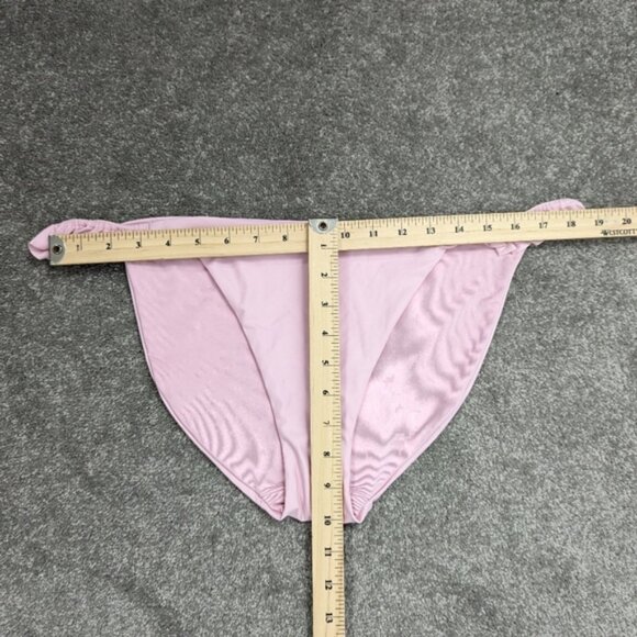 Aerie Pink Bikini Bottoms - Side-Tie Details - Size XL Barbiecore Ruffle Beach - Picture 3 of 9